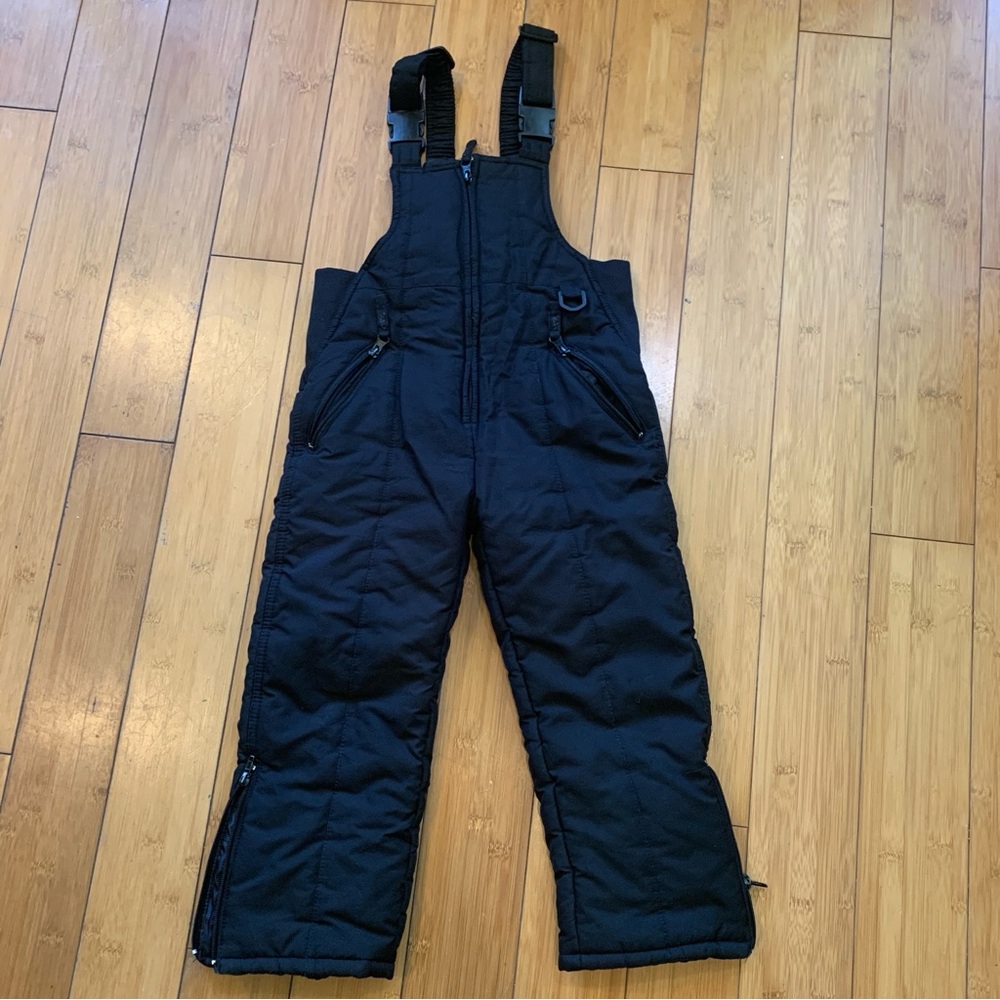 CTB Black Elastic Waistband Snow Overalls